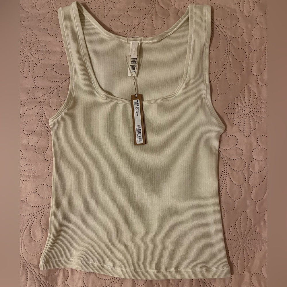 NWT SKIMS Cotton Rib Tank - L